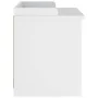 Banco de recibidor SANDNES madera maciza pino blanco 87x40x50cm de , Bancos para recibidores y almacenamiento - Ref: Foro24-4...