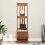 Perchero de entrada SANDENS 45x40x159,5cm madera maciza de pino by , Benches for halls and storage - Ref: Foro24-4010481, Pri...