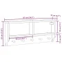 Perchero de pared SANDNES madera maciza de pino 87x12x35 cm de , Percheros para sombreros y abrigos - Ref: Foro24-4010469, Pr...