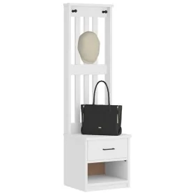 Perchero de entrada SANDENS madera pino blanco 45x40x159,5 cm by , Benches for halls and storage - Ref: Foro24-4010483, Price...