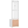 Perchero de entrada SANDENS madera pino blanco 45x40x159,5 cm de , Bancos para recibidores y almacenamiento - Ref: Foro24-401...
