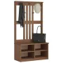 Perchero de entrada SANDENS madera maciza de pino 87x40x159,5cm by , Benches for halls and storage - Ref: Foro24-4010488, Pri...