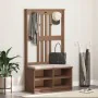 Perchero de entrada SANDENS madera maciza de pino 87x40x159,5cm by , Benches for halls and storage - Ref: Foro24-4010488, Pri...