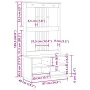 Perchero de entrada SANDENS madera maciza de pino 87x40x159,5cm by , Benches for halls and storage - Ref: Foro24-4010488, Pri...