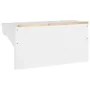 Perchero de pared SANDNES madera maciza pino blanco 87x30x42 cm de , Percheros para sombreros y abrigos - Ref: Foro24-4010474...