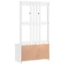 Perchero de entrada SANDENS madera pino blanco 87x40x159,5 cm de , Bancos para recibidores y almacenamiento - Ref: Foro24-401...