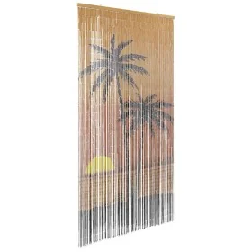 Cortina para puerta insectos estampado palmeras 100x200cm bambú de , Mosquiteras para ventanas - Ref: Foro24-4017445, Precio:...