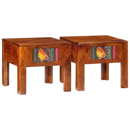 Mesita de noche 2 uds 40x40x36 cm madera maciza de acacia de , Mesitas de noche - Ref: Foro24-4016488, Precio: 147,38 €, Desc...