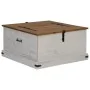 Baúl de almacenamiento HALDEN blanco 91x91x47 cm madera maciza de , Baúles de almacenamiento - Ref: Foro24-4018406, Precio: 2...