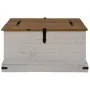 Baúl de almacenamiento HALDEN blanco 91x91x47 cm madera maciza de , Baúles de almacenamiento - Ref: Foro24-4018406, Precio: 2...