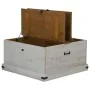 Baúl de almacenamiento HALDEN blanco 91x91x47 cm madera maciza de , Baúles de almacenamiento - Ref: Foro24-4018406, Precio: 2...