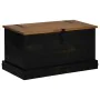 Baúl de almacenamiento HALDEN negro 91x48x47 cm madera maciza de , Baúles de almacenamiento - Ref: Foro24-4018404, Precio: 16...