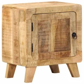 Mesita de noche de madera maciza de mango rugosa 40x32x46 cm de , Mesitas de noche - Ref: Foro24-4104507, Precio: 111,13 €, D...