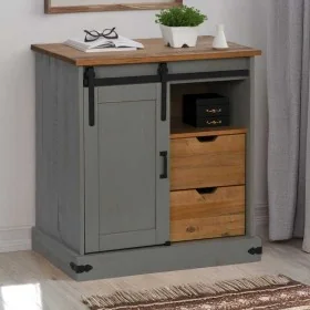 Aparador HALDEN con puerta corredera gris 80x40x80 cm de , Aparadores - Ref: Foro24-4018419, Precio: 202,34 €, Descuento: %