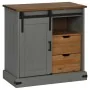 Aparador HALDEN con puerta corredera gris 80x40x80 cm de , Aparadores - Ref: Foro24-4018419, Precio: 202,34 €, Descuento: %
