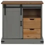 Aparador HALDEN con puerta corredera gris 80x40x80 cm de , Aparadores - Ref: Foro24-4018419, Precio: 202,34 €, Descuento: %