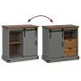 Aparador HALDEN con puerta corredera gris 80x40x80 cm de , Aparadores - Ref: Foro24-4018419, Precio: 202,34 €, Descuento: %