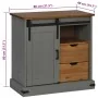 Aparador HALDEN con puerta corredera gris 80x40x80 cm de , Aparadores - Ref: Foro24-4018419, Precio: 202,34 €, Descuento: %