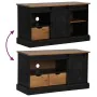 Mueble de TV HALDEN con puerta corredera negro 110x40x60 cm de , Muebles TV - Ref: Foro24-4018412, Precio: 210,13 €, Descuent...