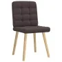 Sillas de comedor 2 unidades tela marrón oscuro de , Sillas de comedor - Ref: Foro24-4101095, Precio: 105,11 €, Descuento: %