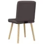 Sillas de comedor 2 unidades tela marrón oscuro de , Sillas de comedor - Ref: Foro24-4101095, Precio: 105,11 €, Descuento: %