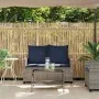 Sofá jardín de 2 plazas con cojín y mesa gris ratán sintético de , Sofás de exterior - Ref: Foro24-4103852, Precio: 223,98 €,...