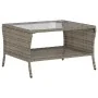 Sofá jardín de 2 plazas con cojín y mesa gris ratán sintético de , Sofás de exterior - Ref: Foro24-4103852, Precio: 223,98 €,...