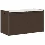 Banco de almacenaje con cojín marrón 100 cm ratán sintético de , Bancos de jardín - Ref: Foro24-4104061, Precio: 132,70 €, De...