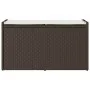 Banco de almacenaje con cojín marrón 100 cm ratán sintético de , Bancos de jardín - Ref: Foro24-4104061, Precio: 132,70 €, De...