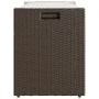 Banco de almacenaje con cojín marrón 100 cm ratán sintético de , Bancos de jardín - Ref: Foro24-4104061, Precio: 132,70 €, De...