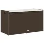 Banco de almacenaje con cojín marrón 100 cm ratán sintético de , Bancos de jardín - Ref: Foro24-4104061, Precio: 132,70 €, De...