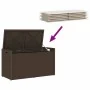 Banco de almacenaje con cojín marrón 100 cm ratán sintético de , Bancos de jardín - Ref: Foro24-4104061, Precio: 132,70 €, De...