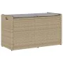 Banco de almacenaje con cojín beige 100 cm ratán sintético de , Bancos de jardín - Ref: Foro24-4104063, Precio: 133,40 €, Des...
