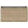 Banco de almacenaje con cojín beige 100 cm ratán sintético de , Bancos de jardín - Ref: Foro24-4104063, Precio: 133,40 €, Des...