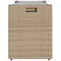 Banco de almacenaje con cojín beige 100 cm ratán sintético de , Bancos de jardín - Ref: Foro24-4104063, Precio: 133,40 €, Des...