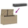 Banco de almacenaje con cojín beige 100 cm ratán sintético de , Bancos de jardín - Ref: Foro24-4104063, Precio: 133,40 €, Des...