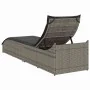 Tumbona plegable con cojín y espacio gris ratán sintético de , Tumbonas - Ref: Foro24-4104222, Precio: 247,76 €, Descuento: %