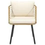 Sillón de jardín con cojines ratán sintético natural de , Sillas de jardín - Ref: Foro24-4108260, Precio: 114,97 €, Descuento: %