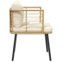 Sillón de jardín con cojines ratán sintético natural de , Sillas de jardín - Ref: Foro24-4108260, Precio: 114,97 €, Descuento: %