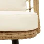 Sillón de jardín con cojines ratán sintético natural de , Sillas de jardín - Ref: Foro24-4108260, Precio: 114,97 €, Descuento: %