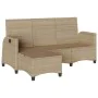 Sofá de jardín reclinable con cojines en forma de L beige de , Sofás de exterior - Ref: Foro24-4108241, Precio: 390,82 €, Des...