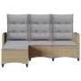 Sofá de jardín reclinable con cojines en forma de L beige de , Sofás de exterior - Ref: Foro24-4108241, Precio: 390,82 €, Des...