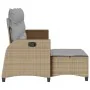 Sofá de jardín reclinable con cojines en forma de L beige de , Sofás de exterior - Ref: Foro24-4108241, Precio: 390,82 €, Des...
