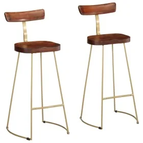 Taburetes de barra 2 uds 49x43x103 cm madera maciza de mango de , Taburetes de cocina - Ref: Foro24-4013518, Precio: 156,79 €...