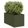 Jardinera de acero laminado en frío verde oliva 40x80x40 cm de , Maceteros y jardineras - Ref: Foro24-860734, Precio: 57,52 €...
