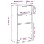 Mueble auxiliar con cajones ODDA 40x24x79 cm madera maciza pino de , Aparadores - Ref: Foro24-4103597, Precio: 66,32 €, Descu...