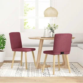 Sillas de comedor 2 unidades tela rojo tinto by , dining chairs - Ref: Foro24-4101200, Price: 101,95 €, Discount: %