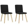 Sillas de comedor 2 unidades tela negro de , Sillas de comedor - Ref: Foro24-4101199, Precio: 101,95 €, Descuento: %