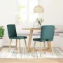 Sillas de comedor 2 unidades tela verde oscuro de , Sillas de comedor - Ref: Foro24-4101202, Precio: 101,95 €, Descuento: %