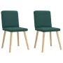 Sillas de comedor 2 unidades tela verde oscuro de , Sillas de comedor - Ref: Foro24-4101202, Precio: 101,95 €, Descuento: %